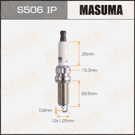 Spark plug Masuma iridium+platinum ILZKBR7B8DG(95770), S506IP
