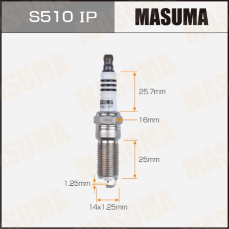 Spark plug Masuma iridium+platinum ILTR5A-13G (3811), S510IP