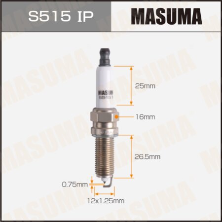 Свеча зажигания иридий+платина SILZKR8E8G Masuma, S515IP