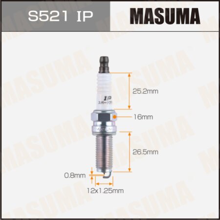 Свеча зажигания иридиeвая+платина ILKR8P8 (92607) Masuma, S521IP