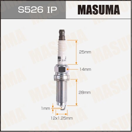 Свеча зажигания иридий+платина ILZKAR7E11S Masuma, S526IP
