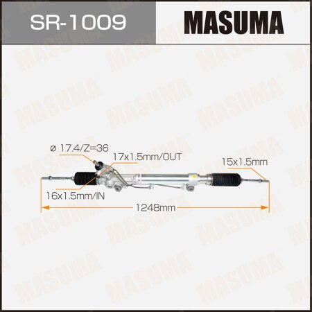 Рейка рулевая MASUMA (правый руль, ГУР), SR-1009