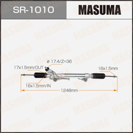 Рейка рулевая MASUMA (правый руль, ГУР), SR-1010