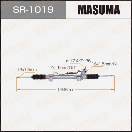 Рейка рулевая MASUMA (левый руль, ГУР), SR-1019
