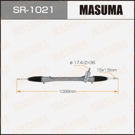 Рейка рулевая MASUMA (левый руль, ГУР), SR-1021