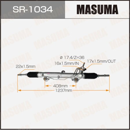 Рейка рулевая MASUMA (левый руль, ГУР), SR-1034