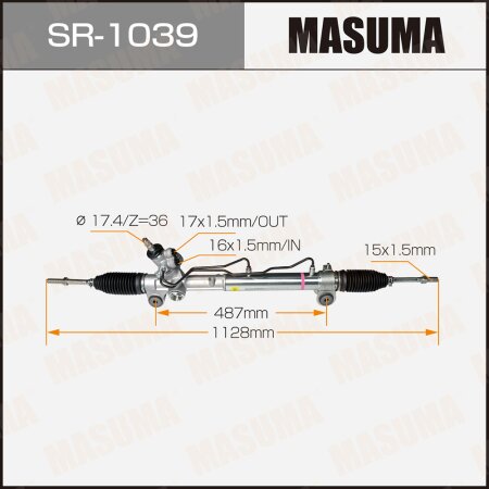 Рейка рулевая MASUMA (левый руль), SR-1039