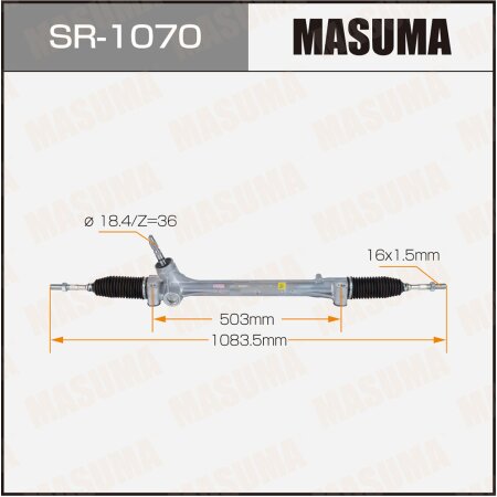 Рейка рулевая MASUMA (левый руль), SR-1070