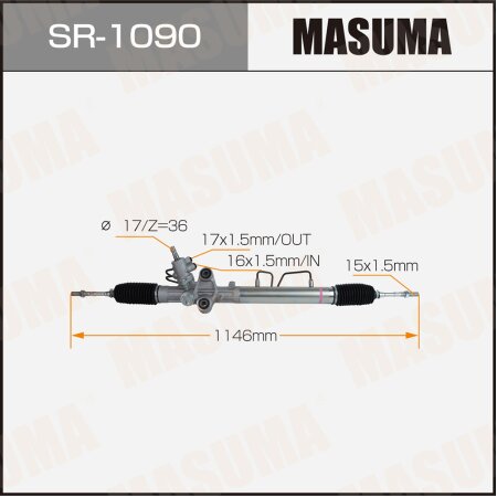 Рейка рулевая MASUMA (правый руль), SR-1090