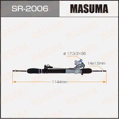 Рейка рулевая MASUMA (левый руль, ГУР), SR-2006