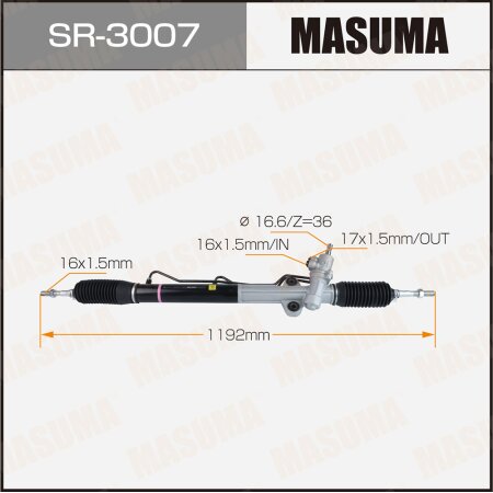 Рейка рулевая MASUMA (правый руль), SR-3007