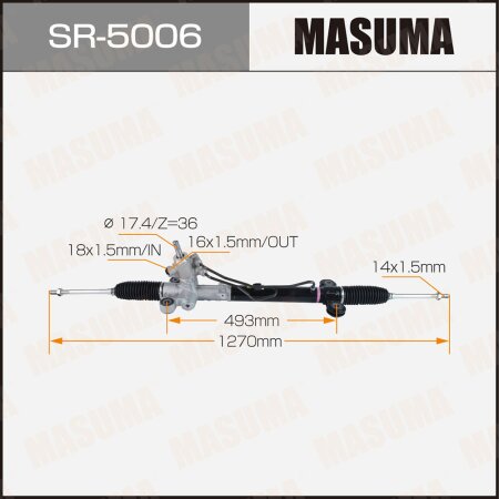 Рейка рулевая MASUMA (левый руль), SR-5006