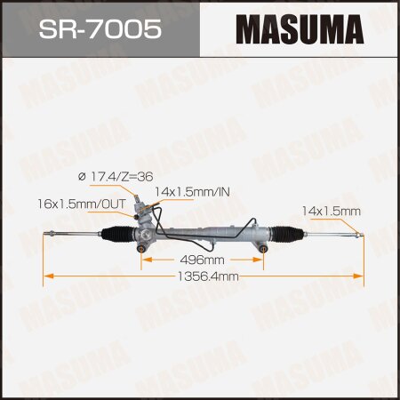 Рейка рулевая MASUMA (правый руль), SR-7005