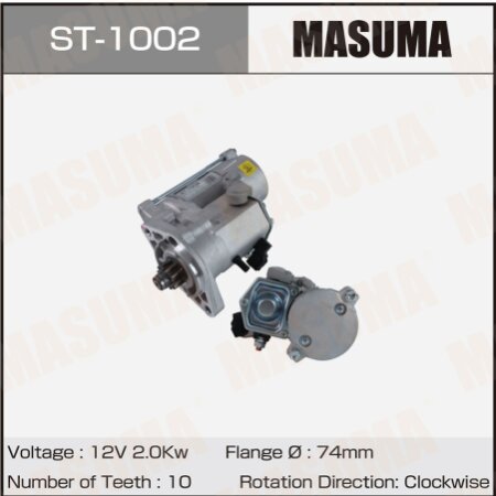 Стартер MASUMA, 12V/2.0KW, ST-1002
