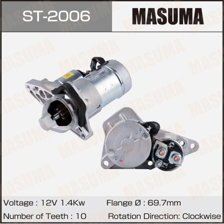 Стартер MASUMA, 12V/1.4KW, ST-2006