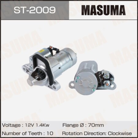 Стартер MASUMA, 12V1.4KW, ST-2009
