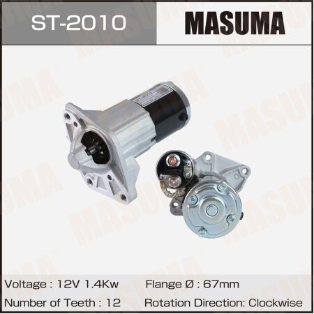 Стартер MASUMA, 12V1.4KW, ST-2010