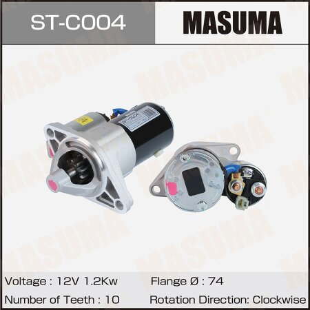 Стартер MASUMA, 12V/1.2KW, ST-C004