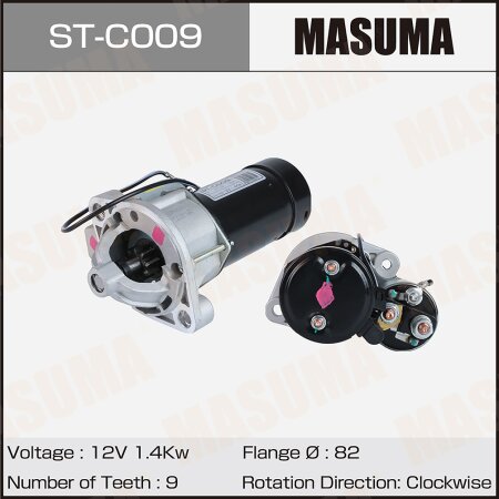 Стартер MASUMA, 12V/1.4KW, ST-C009