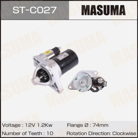 Стартер MASUMA, 12V/1.2kw, ST-C027