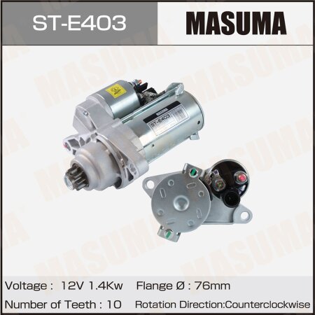 Стартер MASUMA, 12V/1.4KW, ST-E403