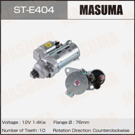 Стартер MASUMA, 12V/1.4KW, ST-E404