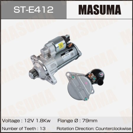 Стартер MASUMA, 12V/1.8KW, ST-E412