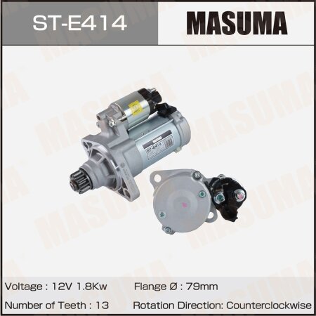 Стартер MASUMA, 12V/1.8KW, ST-E414