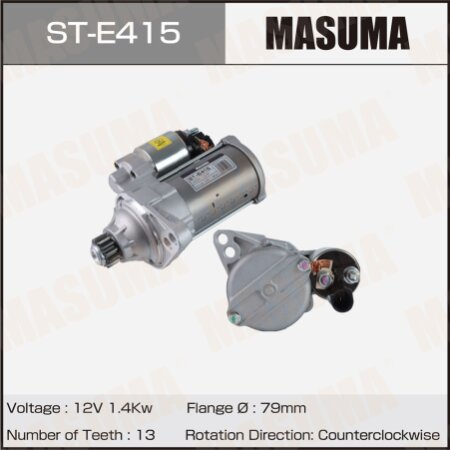 Стартер MASUMA, 12V/1.4KW, ST-E415