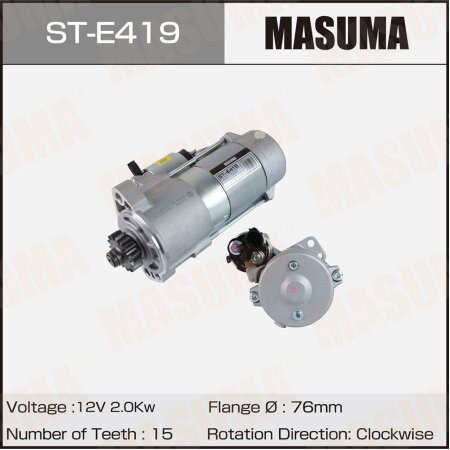 Стартер MASUMA, 12V/2.0KW, ST-E419