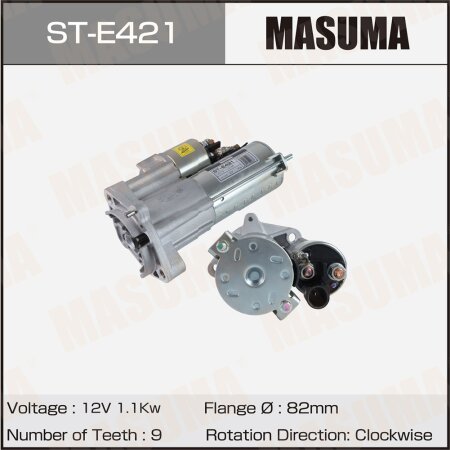 Стартер MASUMA, 12V/1.1KW, ST-E421