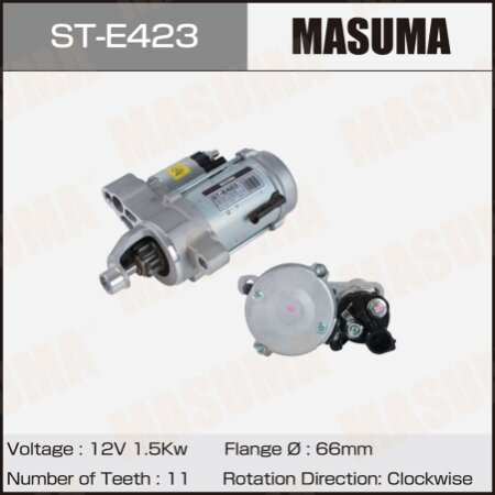 Стартер MASUMA, 12V/1.5KW, ST-E423