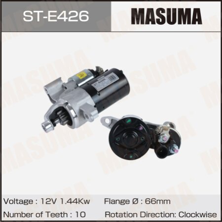 Стартер MASUMA, 12V/1.4KW, ST-E426