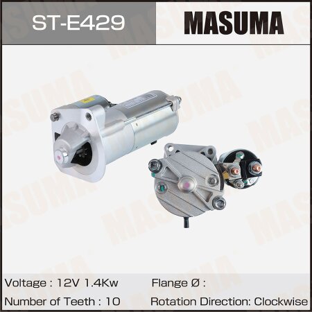 Стартер MASUMA, 12V/1.4KW, ST-E429