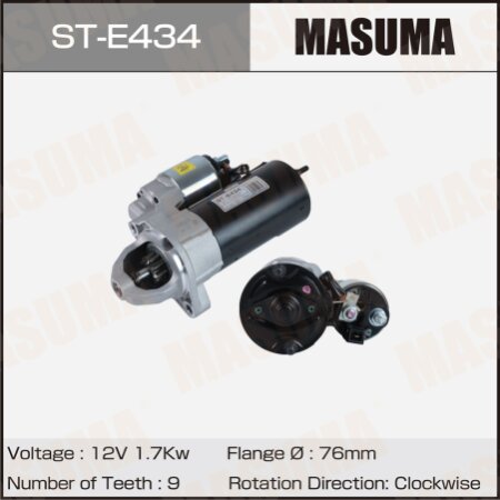 Стартер MASUMA, 12V/1.7KW, ST-E434