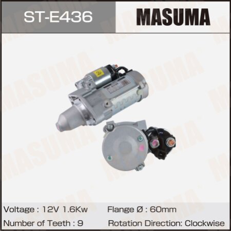 Стартер MASUMA, 12V/1.6KW, ST-E436