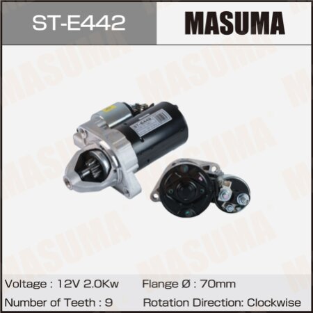 Стартер MASUMA, 12V/2.0KW, ST-E442