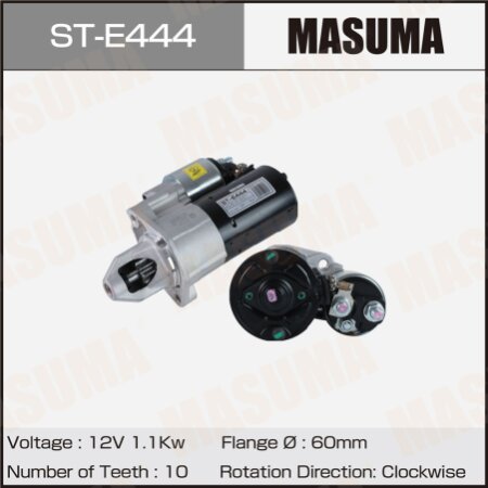 Стартер MASUMA, 12V/1.1KW, ST-E444