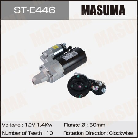 Стартер MASUMA, 12V/1.4KW, ST-E446