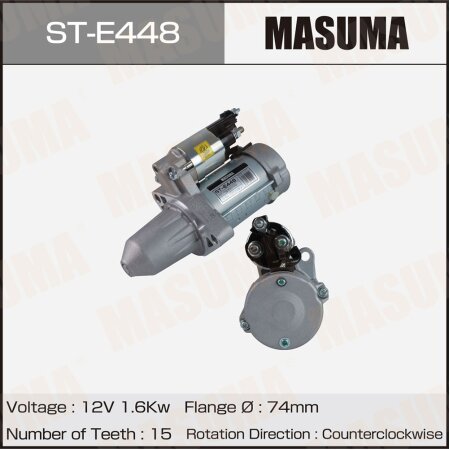 Стартер MASUMA, 12V/1.6KW, ST-E448