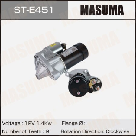 Стартер MASUMA, 12V/1.4KW, ST-E451