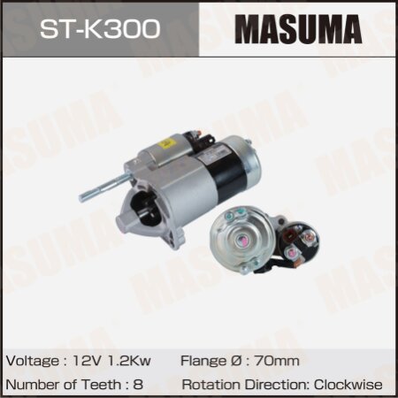 Стартер MASUMA, 12V/1.2KW, ST-K300