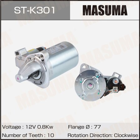 Стартер MASUMA, 12V/0.8KW, ST-K301