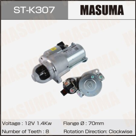 Стартер MASUMA, 12V/1.4KW, ST-K307