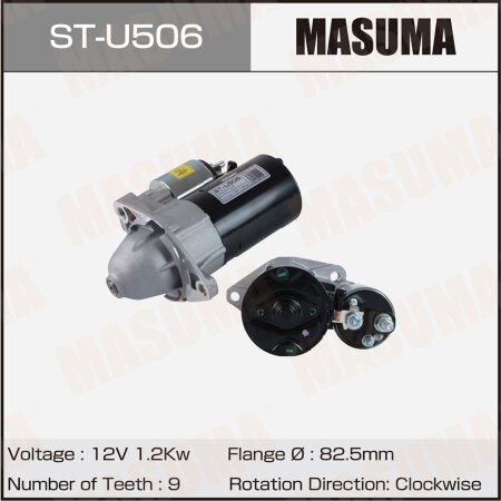 Стартер MASUMA, 12V/1.2KW, ST-U506