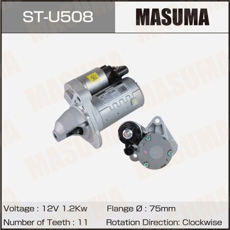 Стартер MASUMA, 12V/1.2KW, ST-U508