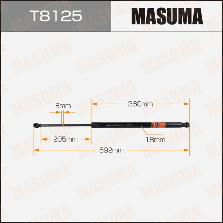 Упор газовый багажника MASUMA, T8125