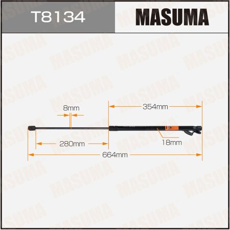 Упор газовый капота MASUMA, T8134