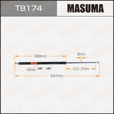 Упор газовый капота MASUMA, T8174