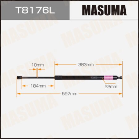 Упор газовый багажника MASUMA, T8176L